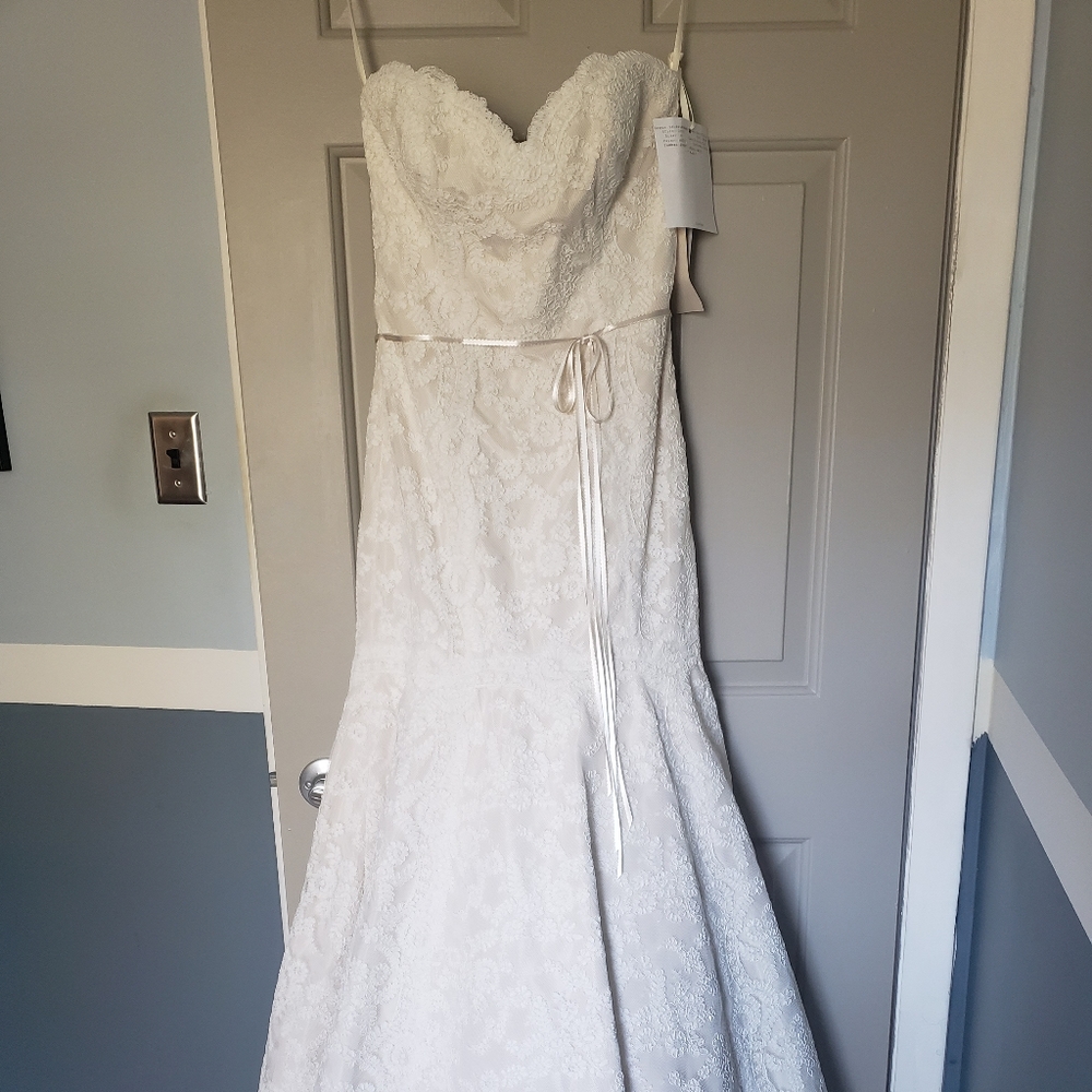 Lazaro Tara Keely strapless mermaid wedding dress